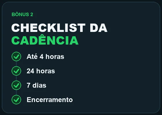 CHECKLIST DA CADÊNCIA DE FOLLOW-UP